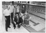 Alumni Association members by the pool